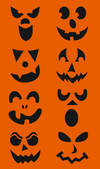 Pumpkin Face Stickers