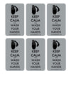Keep Calm & Wash Your Hands Sticker - Silver
