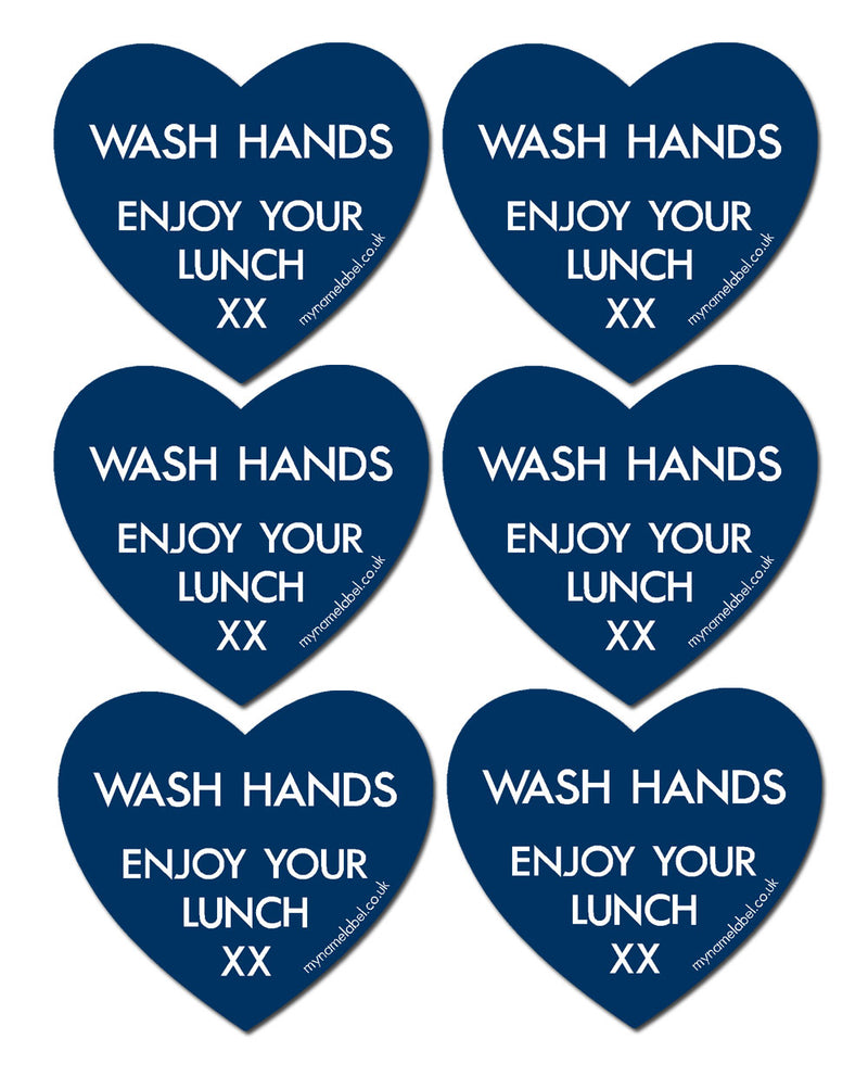 Lunchbox Heart Sticker - Navy