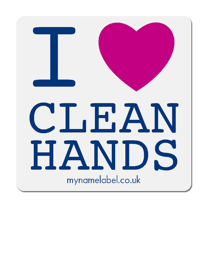 I Love Clean Hands Sticker