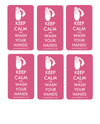 Keep Calm & Wash Your Hands Sticker - Pink