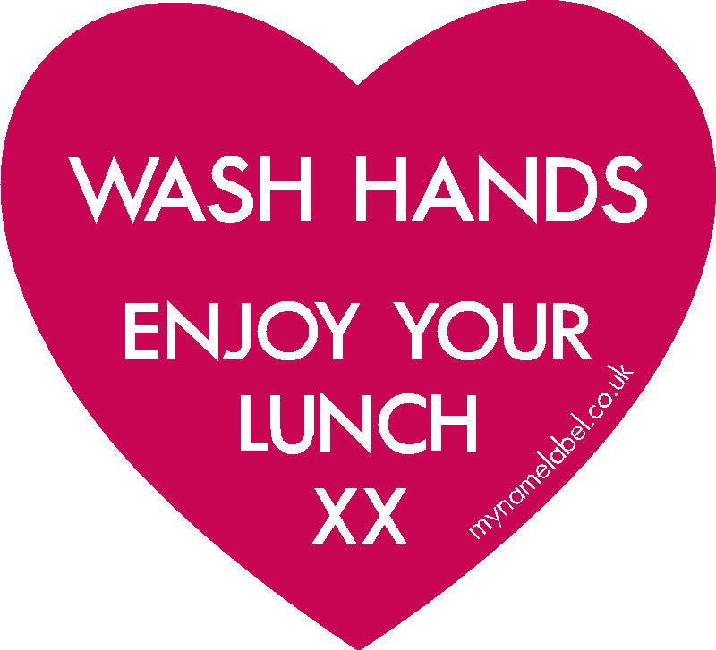 Lunchbox Heart Sticker - Bright Pink