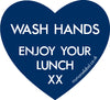 Lunchbox Heart Sticker - Navy